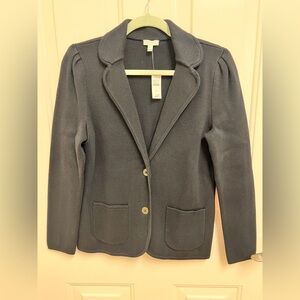 NWT Talbots Black Sweater Blazer Jacket size Small